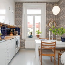 How to choose wallpaper for a small kitchen? -10