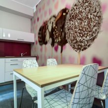 How to choose wallpaper for a small kitchen? -5