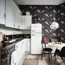 How to choose wallpaper for a small kitchen? -16