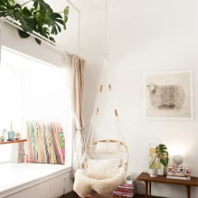 Swing in the apartment: views, choice of installation location, the best photos and ideas for the interior-5