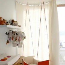 Swing in the apartment: views, choice of installation location, the best photos and ideas for the interior-7