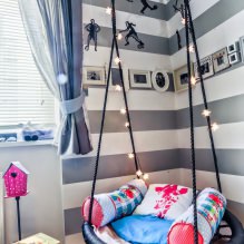 Swing in the apartment: types, choice of installation location, the best photos and ideas for the interior-9