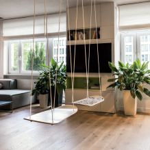 Swing in der Wohnung: Ausblicke, Wahl des Aufstellortes, die besten Fotos und Ideen für das Interieur-4