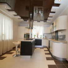 Design options for stretch ceilings in the kitchen-7