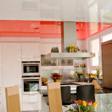 Design options for stretch ceilings in the kitchen-17