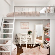 Schlafzimmerdesign für ein Mädchen: Fotos, Designmerkmale-10
