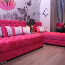 Living room design in pink: 50 photo examples-13