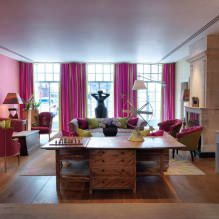 Wohnzimmergestaltung in Pink: 50 Fotobeispiele-17