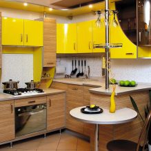 Corner kitchen design with a bar counter-17