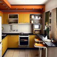 Corner kitchen design with a bar counter-20