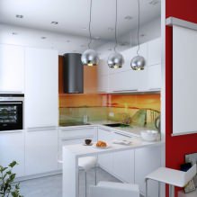 Corner kitchen design with a bar counter-11