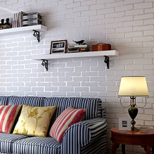 Decorative brick wallpaper: types, photos, design-4