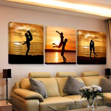 Modular paintings in the interior: 50 modern photos and ideas-2