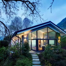 Куће са панорамским прозорима: 70 најбољих инспиративних фотографија и решења-21