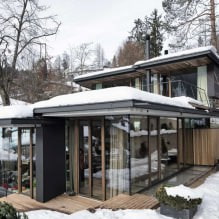 Panorámás ablakokkal rendelkező házak: 70 legjobb inspiráló fotó és megoldás-7