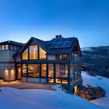 Куће са панорамским прозорима: 70 најбољих инспиративних фотографија и решења-22