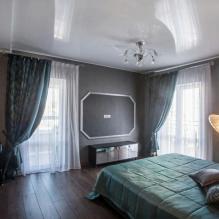 Spanndecken im Schlafzimmer: 60 moderne Optionen, Foto im Innenraum-21