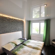 เพดานยืดในห้องนอน: 60 ตัวเลือกที่ทันสมัย ​​ภาพถ่ายภายใน-20