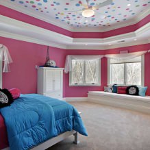 Spanndecken im Schlafzimmer: 60 moderne Optionen, Fotos im Innenraum-10