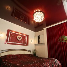 Стретцх плафони у спаваћој соби: 60 модерних опција, фотографија у унутрашњости-1