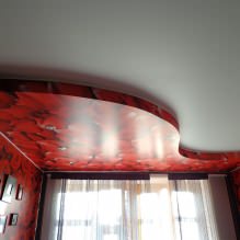 เพดานยืดในห้องนอน: 60 ตัวเลือกที่ทันสมัย ​​ภาพถ่ายภายใน-3