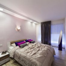 Spanndecken im Schlafzimmer: 60 moderne Optionen, Foto im Innenraum-4