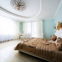 Spanndecken im Schlafzimmer: 60 moderne Optionen, Foto im Innenraum-5