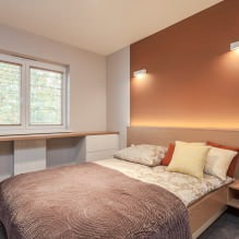 Bedroom design in orange tones: design features, combinations, photo-3