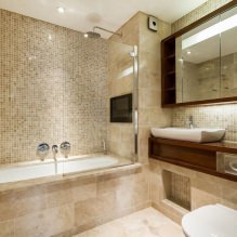 Fürdőszoba belső tér modern stílusban: 60 legjobb fotó és ötlet a tervezéshez-5