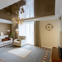 Wallpaper in the living room interior: 60 modern design options-3