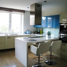 Küchendesign mit Bartheke: 60 moderne Fotos im Innenraum -15