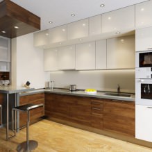 Kitchen design with a bar counter: 60 modern photos in the interior -11