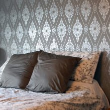 การออกแบบห้องนอนพร้อมวอลเปเปอร์สีเทา: 70 ภาพที่ดีที่สุดในการตกแต่งภายใน-8