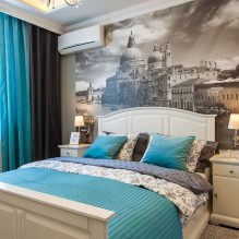 การออกแบบห้องนอนพร้อมวอลเปเปอร์สีเทา: 70 ภาพที่ดีที่สุดในการตกแต่งภายใน-3