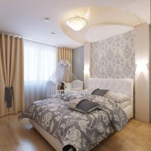 Bedroom design with gray wallpaper: 70 best photos in the interior-12