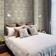 Bedroom design with gray wallpaper: 70 best photos in the interior-7