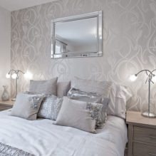 Bedroom design with gray wallpaper: 70 best photos in the interior-6