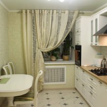 การออกแบบห้องครัวพร้อมวอลเปเปอร์สีเขียว: 55 รูปที่ทันสมัยในการตกแต่งภายใน-11