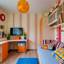 Interieur eines kleinen Kinderzimmers: Wahl von Farbe, Stil, Dekoration und Möbeln (70 Fotos) -17