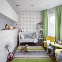 Interieur eines kleinen Kinderzimmers: Wahl von Farbe, Stil, Dekoration und Möbeln (70 Fotos) -9