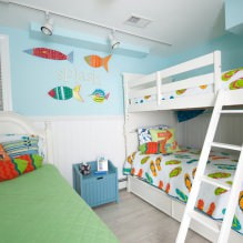 Interieur eines kleinen Kinderzimmers: Wahl von Farbe, Stil, Dekoration und Möbeln (70 Fotos) -0