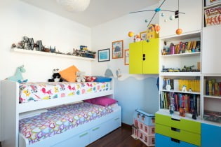 Interieur eines kleinen Kinderzimmers: Wahl von Farbe, Stil, Dekoration und Möbeln (70 Fotos)