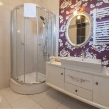 Tapéta a fürdőszobához: előnyök és hátrányok, típusok, design, 70 fotó a belső térben-2