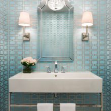 Wallpaper for the bathroom: pros and cons, types, design, 70 photos in the interior-5