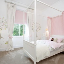 Curtains in the nursery: types, choice of color and style, 70 photos in the interior-9