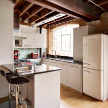 Design einer weißen Küche mit schwarzer Arbeitsplatte: 80 beste Ideen, Fotos im Innenraum-1