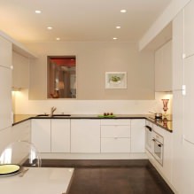 Design of a white kitchen with a black countertop: 80 best ideas, photos in the interior-10