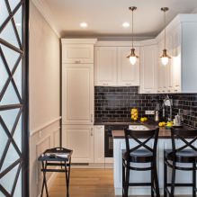 Design einer weißen Küche mit schwarzer Arbeitsplatte: 80 beste Ideen, Fotos im Innenraum-18
