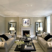 Wall decoration in the living room: choice of colors, finishes, accent wall in the interior-4