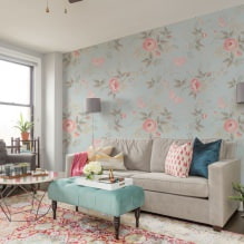Fali dekoráció a nappaliban: színválasztás, kivitelezés, hangsúlyos fal a belső térben-0